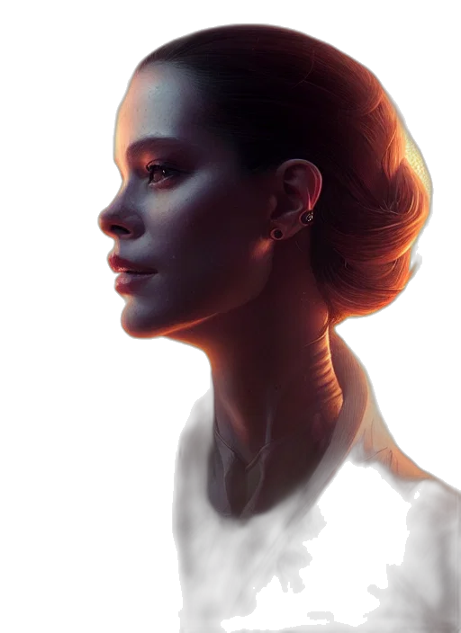 face, crown, jewelry, robot, photorealistic, concept art, fantasy art, oil painting transparent PNG cut-out