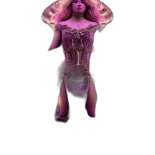 dress, creature, staff, jewelry, fantasy art, concept art, 3d render, pixel art transparent PNG cut-out