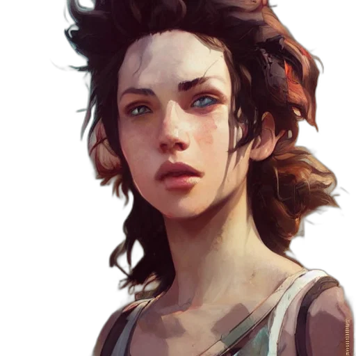 face, dragon, staff, dress transparent PNG cut-out
