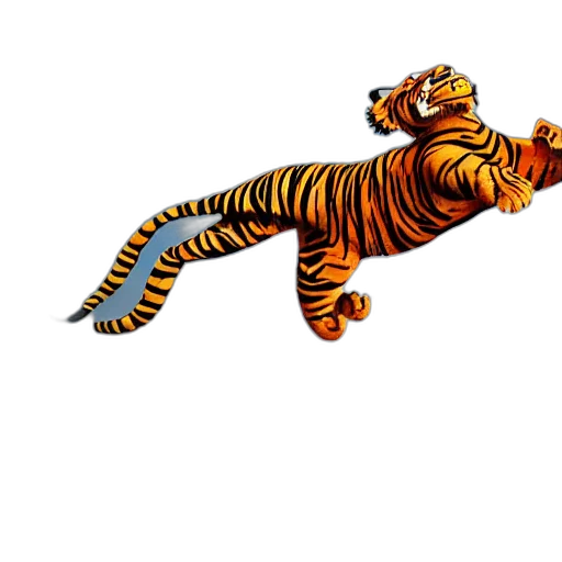animal, creature, staff, concept art, pixel art, comic book art, photorealistic, tiger transparent PNG cut-out