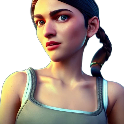 face, concept art, photorealistic, 3d render transparent PNG cut-out