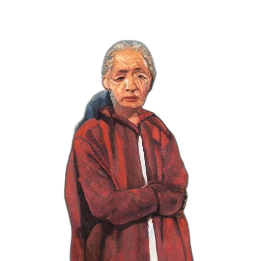 staff, jacket, face, dress transparent PNG cut-out