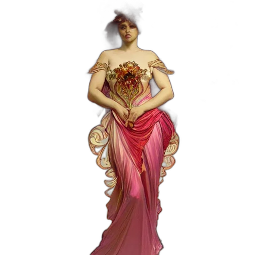 dress, crown, jewelry, staff, concept art, fantasy art, pixel art, photorealistic transparent PNG cut-out