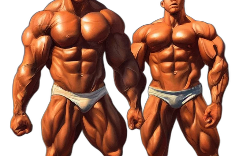concept art, photorealistic, 3d render, oil painting, muscle, fantasy, painting, ultra transparent PNG cut-out