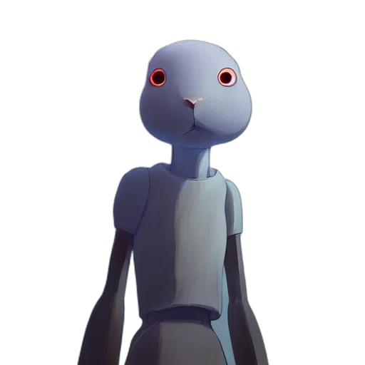 robot, creature, staff, animal, concept art, 3d render, fantasy art, pixel art transparent PNG cut-out
