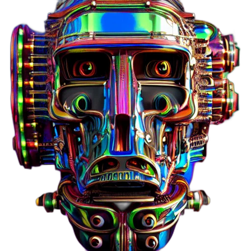 robot, mask, face, creature transparent PNG cut-out