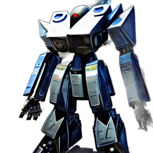 robot, concept art, 3d render, pixel art, blue, mecha, made, stop transparent PNG cut-out