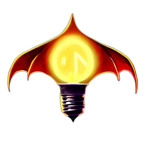 dragon, staff, weapon, umbrella, concept art, pixel art, fantasy art, 3d render transparent PNG cut-out