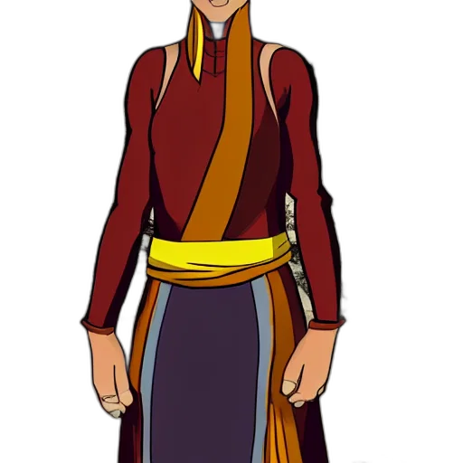 staff, concept art, cartoon, fantasy art, pixel art, earth tones, female, avatar transparent PNG cut-out