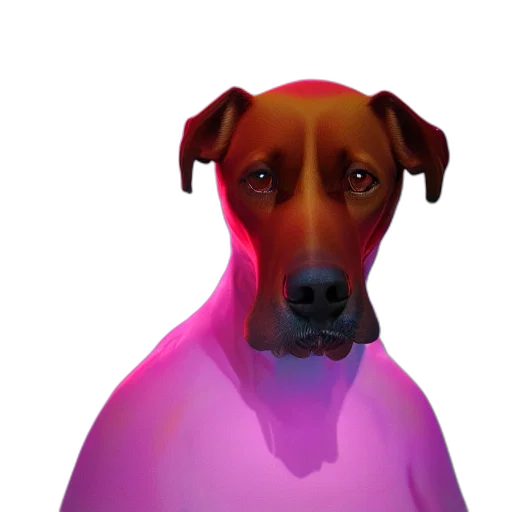 animal, creature, mask, face, 3d render, vaporwave, concept art, photorealistic transparent PNG cut-out