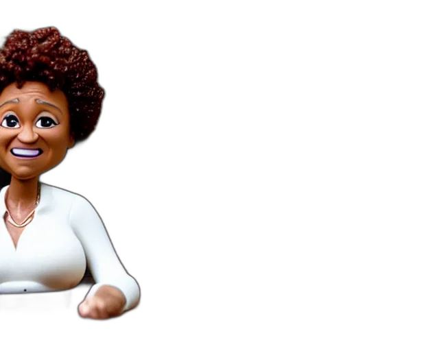3d render, wanda, sykes, figurine, pixar, sad, bokeh, wooden transparent PNG cut-out