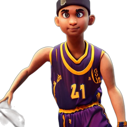 face, 3d render, concept art, cartoon, fantasy art, steve, curry, basketball transparent PNG cut-out