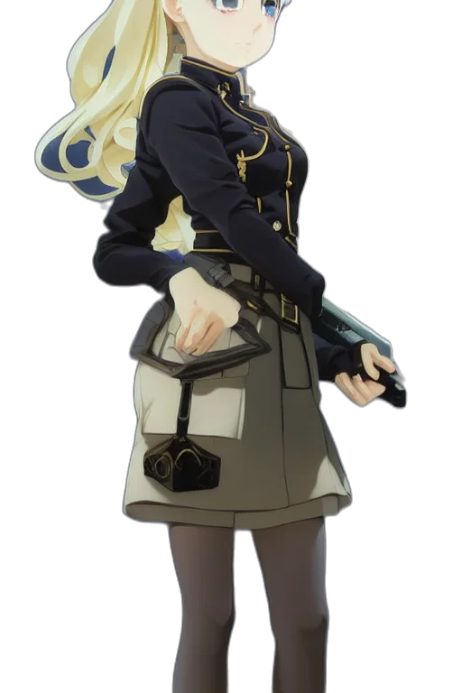 staff, jacket, weapon, hat transparent PNG cut-out
