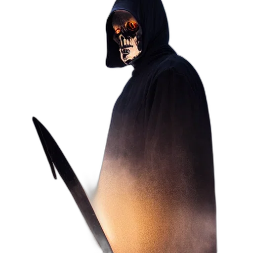 staff, sword, mask, weapon, concept art, fantasy art, comic book art, 3d render transparent PNG cut-out
