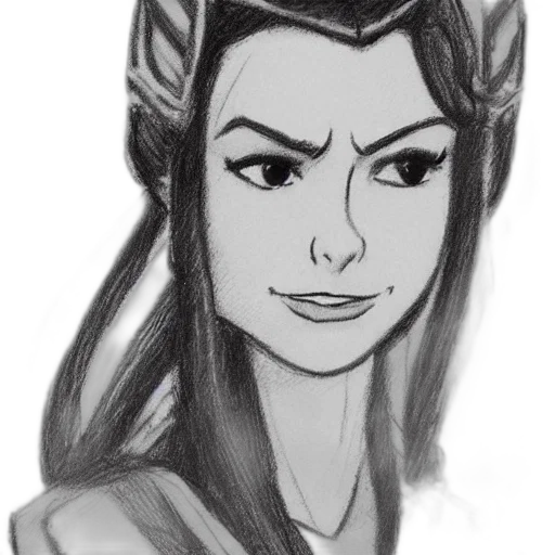face, crown, fantasy art, pencil sketch transparent PNG cut-out