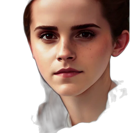 face, crown, photorealistic, concept art, oil painting, cartoon, emma, watson transparent PNG cut-out