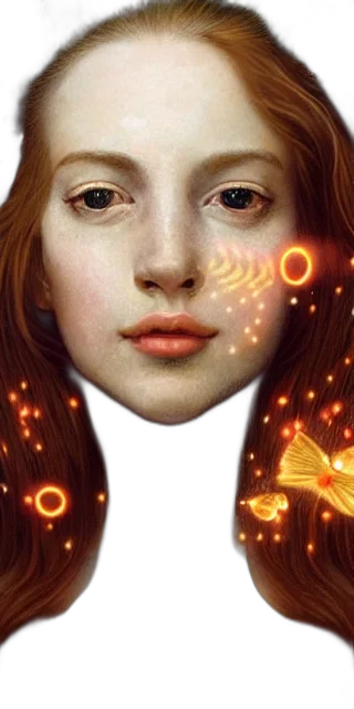 face, mask, jewelry, robot, photorealistic, fantasy art, oil painting, concept art transparent PNG cut-out