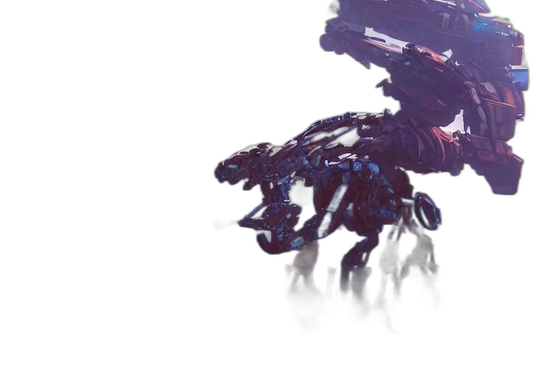 dragon, robot, creature, weapon, concept art, 3d render, fantasy art, pixel art transparent PNG cut-out