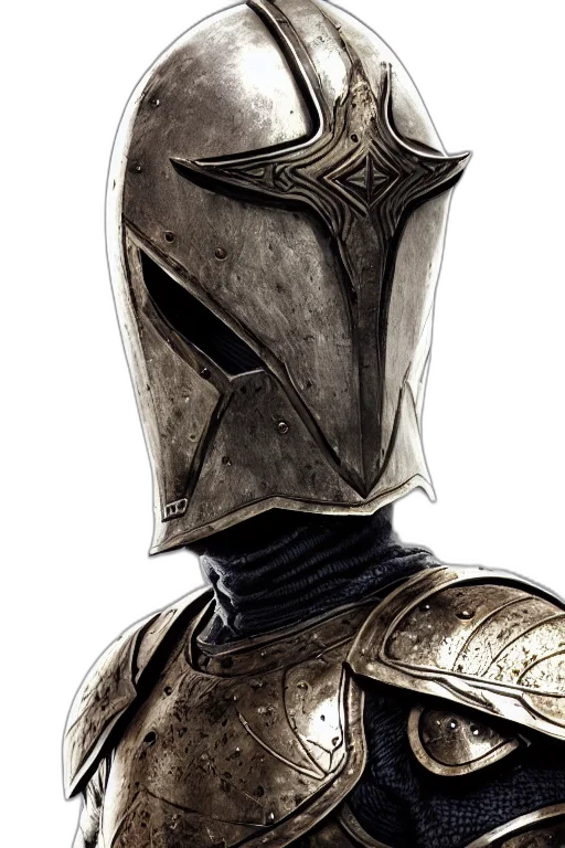 mask, sword, robot, face, concept art, comic book art, fantasy art, watercolor transparent PNG cut-out