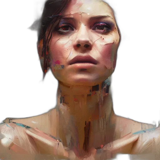 face, robot, mask, cyberpunk transparent PNG cut-out