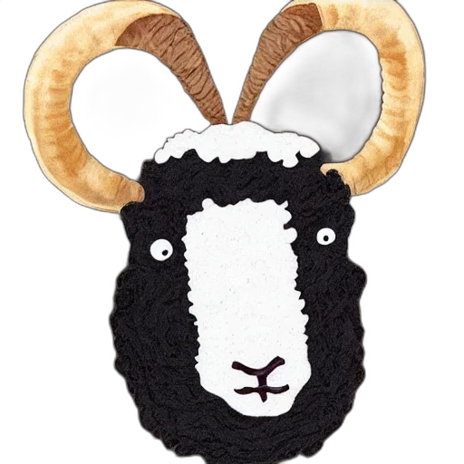 hat, portrait, gordon, ramsay, ram, sheep, horns, wool transparent PNG cut-out