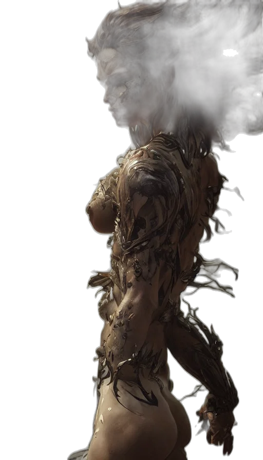 creature, dress, robot, hair transparent PNG cut-out