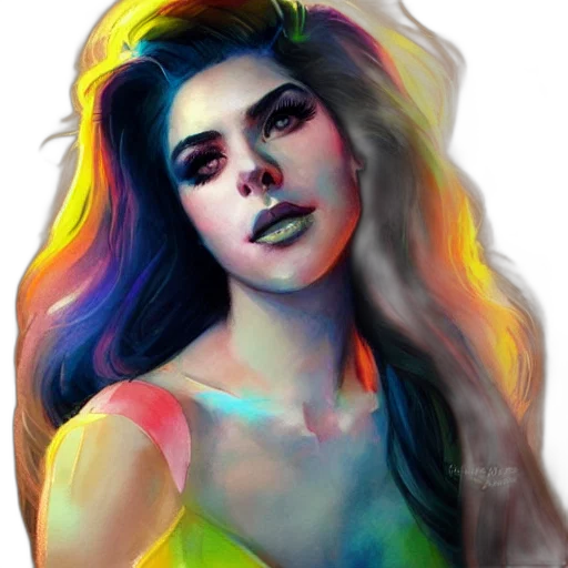 face, dress, hair, watercolor transparent PNG cut-out