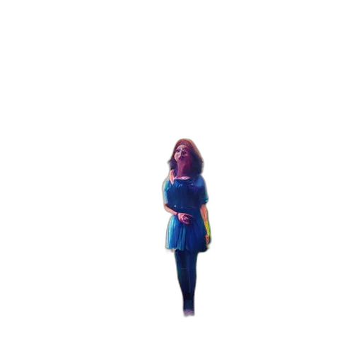 dress, creature, umbrella, hair transparent PNG cut-out