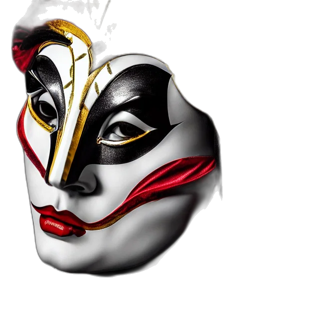 mask, face, concept art, photorealistic, fantasy art, 3d render, full, shot transparent PNG cut-out