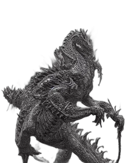 dragon, creature, animal, staff transparent PNG cut-out