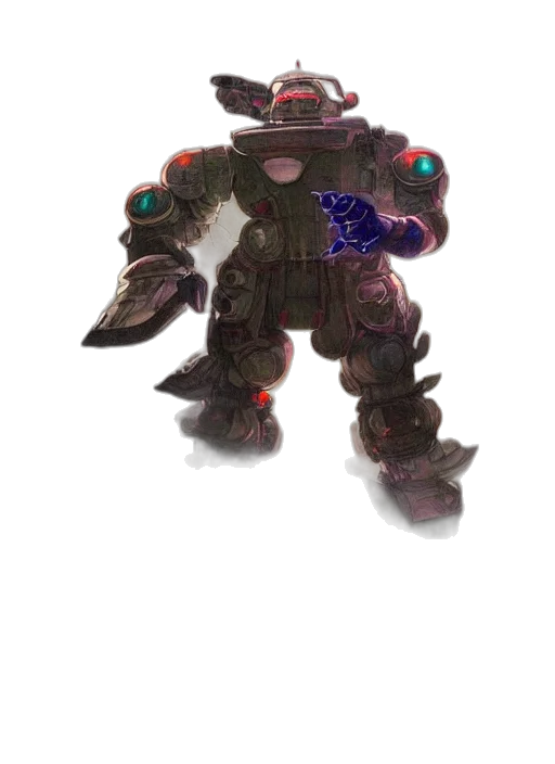robot, weapon, creature, staff transparent PNG cut-out