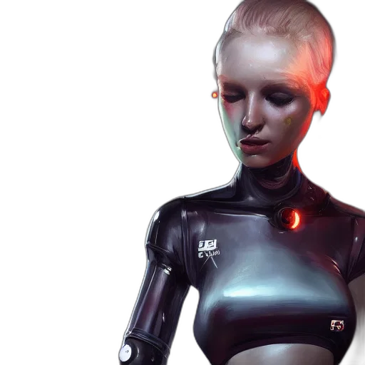 robot, cyberpunk, 3d render, concept art transparent PNG cut-out