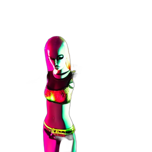 robot, dress, weapon, staff transparent PNG cut-out