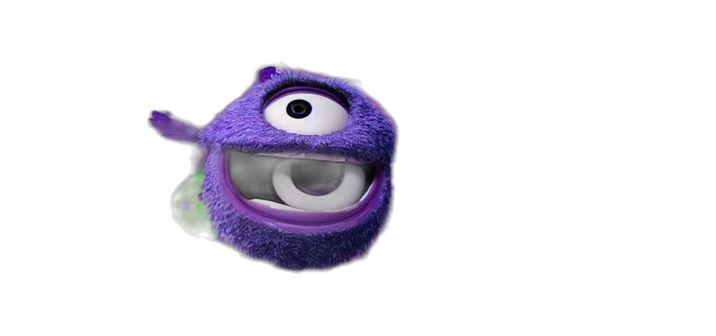 animal, creature, face, staff, 3d render, photorealistic, concept art, purple transparent PNG cut-out