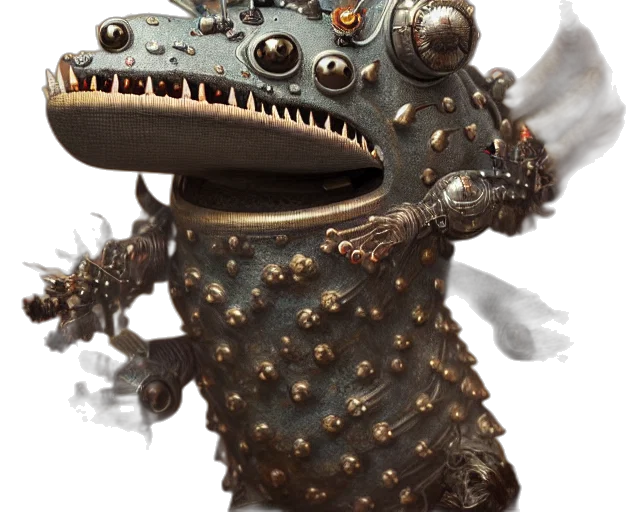 creature, robot, mask, dragon transparent PNG cut-out