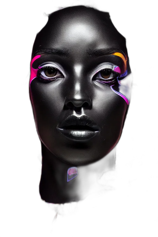 mask, face, jewelry, crown, photorealistic, 3d render, cyberpunk, concept art transparent PNG cut-out