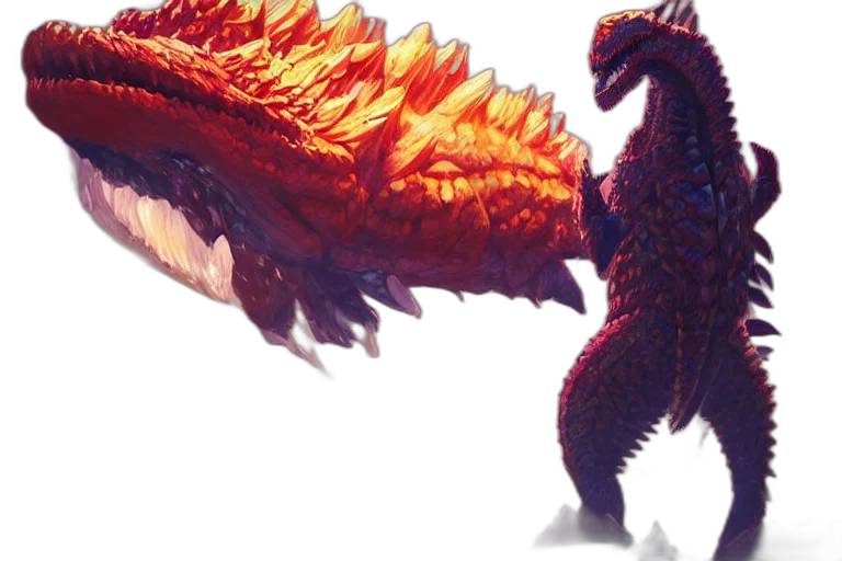 dragon, creature, animal, sword transparent PNG cut-out
