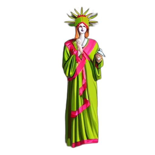 dress, staff, 3d render, concept art transparent PNG cut-out