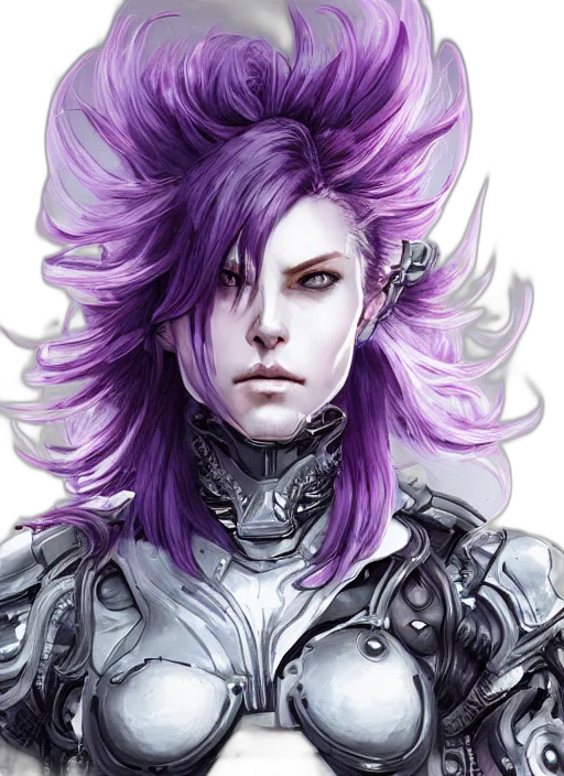 hair, face, dragon, crown, fantasy art, concept art, cyberpunk, comic book art transparent PNG cut-out