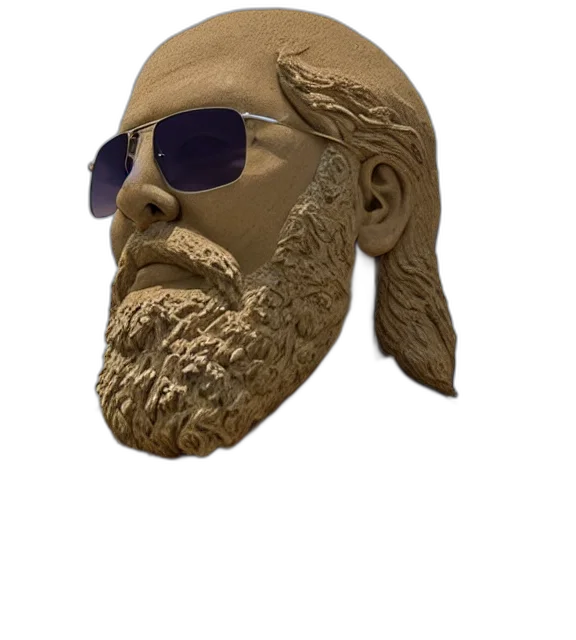 mask, face, staff, hair, 3d render, photorealistic, vaporwave, concept art transparent PNG cut-out