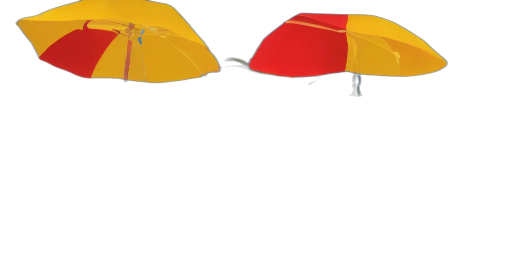 umbrella, hat, 3d render, concept art transparent PNG cut-out