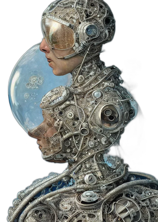 robot, face, mask, jewelry transparent PNG cut-out