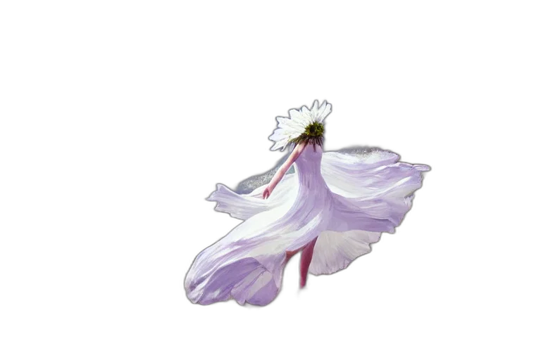 dress, flower, crown, staff, concept art, pixel art, fantasy art, watercolor transparent PNG cut-out