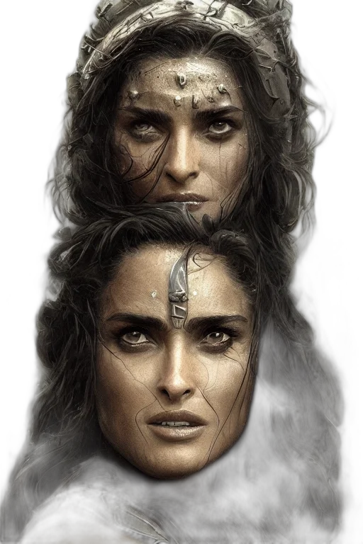 face, fantasy art, concept art, comic book art transparent PNG cut-out