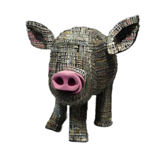 mask, animal, 3d render, sculpture transparent PNG cut-out