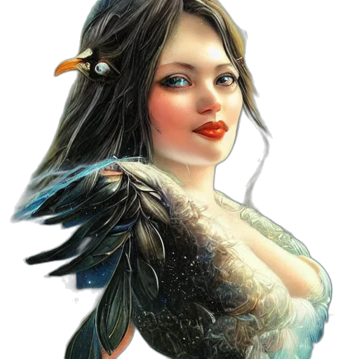 jewelry, dragon, dress, fantasy art transparent PNG cut-out