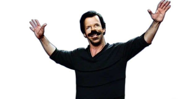staff, photorealistic, cartoon, ted, lasso, show, waving, goodbye transparent PNG cut-out