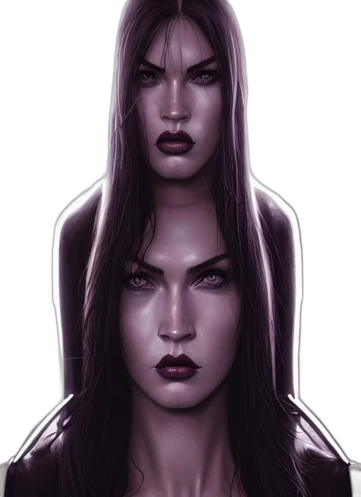 face, comic book art, concept art, fantasy art, photorealistic, dark, monochrome, symmetry transparent PNG cut-out