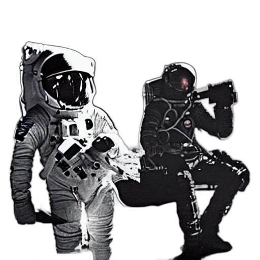 robot, jacket, staff, mask transparent PNG cut-out