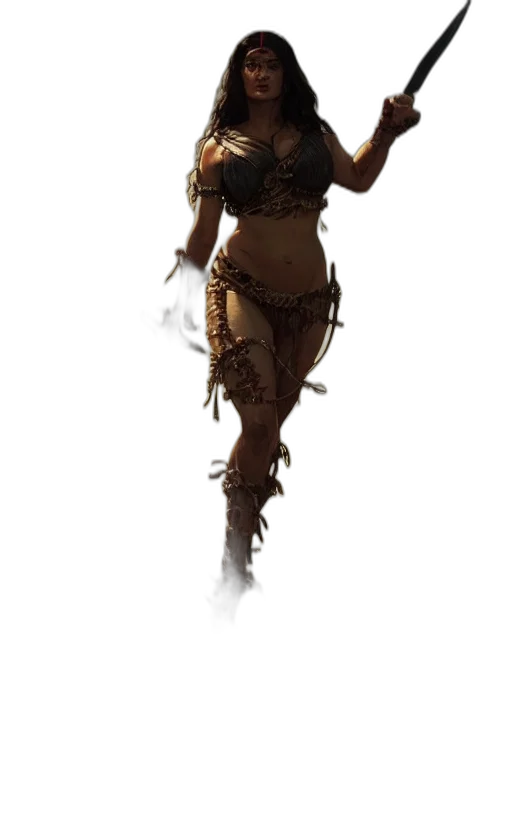 staff, dress, weapon, creature transparent PNG cut-out